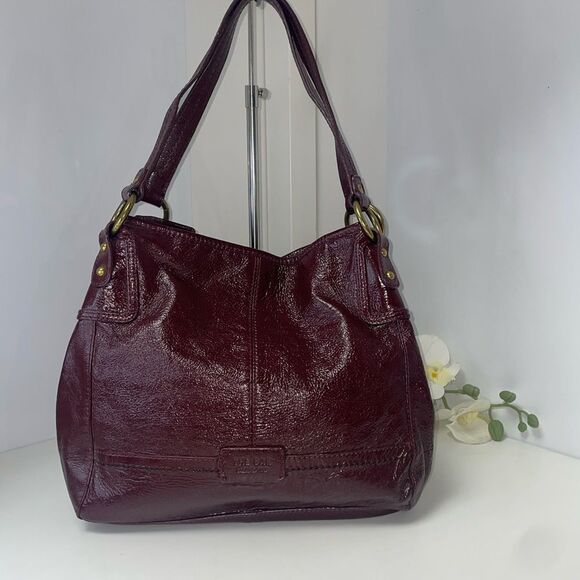 The Sak Handbags - The Sak Deep Burgundy Patent Leather Shoulder Bag